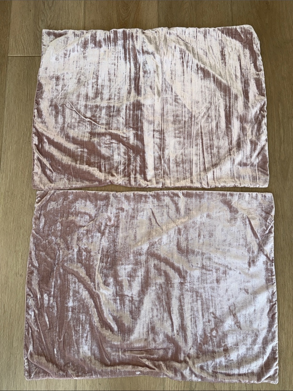 West Elm Velvet Pillow Shams in Blush